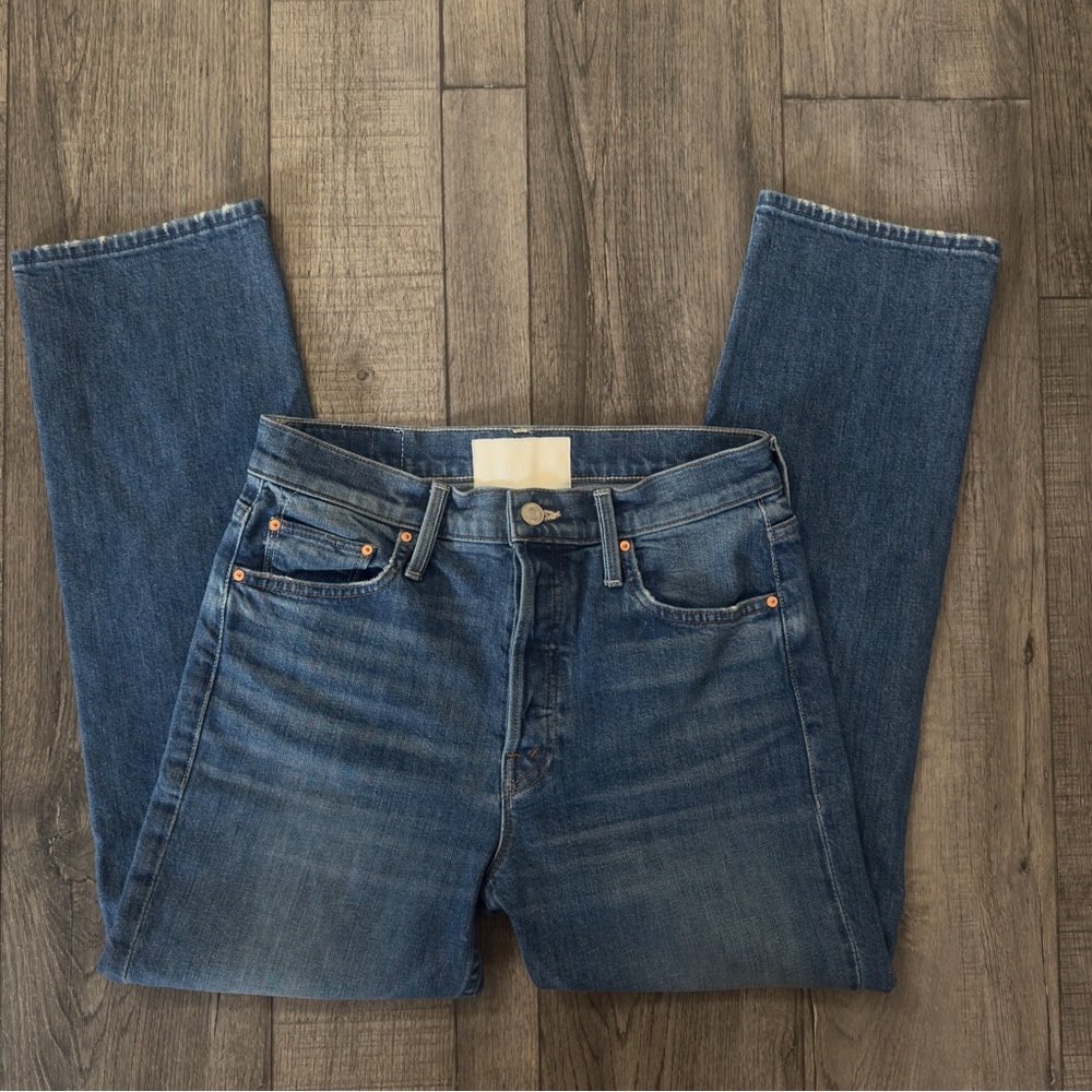 MOTHER women’s Straight Blue Jeans
